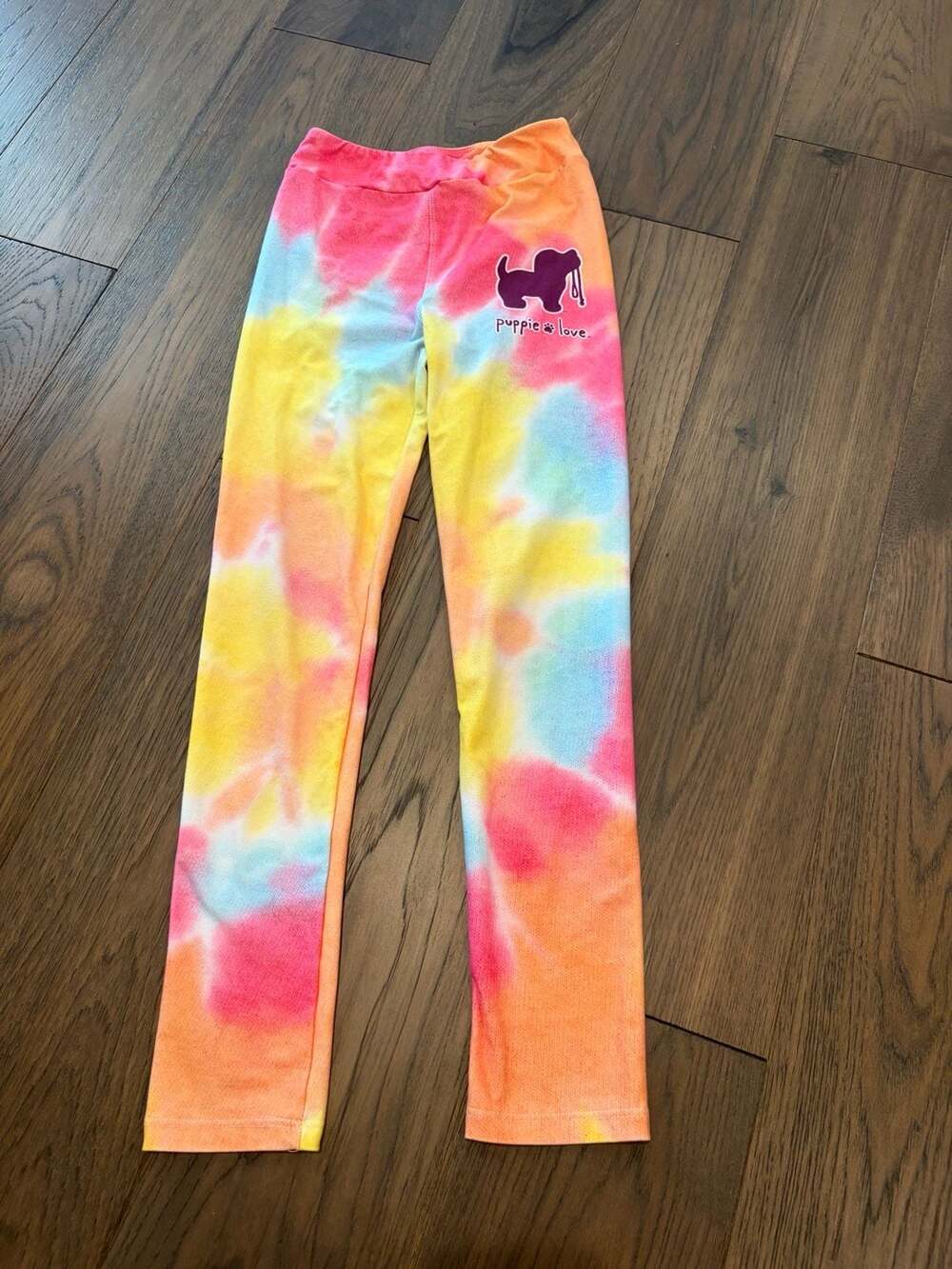 Puppie Love Tie Dye Leggings Kids L/XL